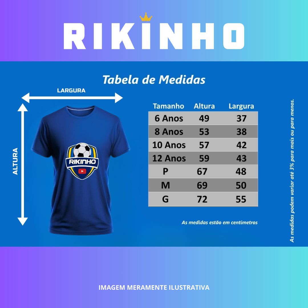 CAMISA AZUL EDIÇÃO DE ANIVERSÁRIO RIKINHO FC