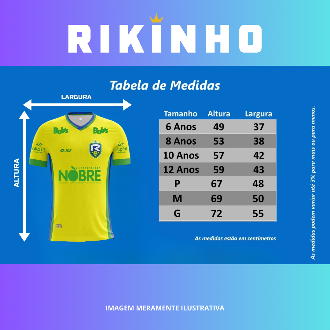 CAMISA E SHORT RIKINHO FC Edição COPA DO MUNDO 2026