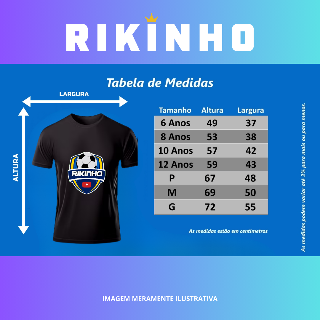 CAMISA PRETA EDIÇÃO DE ANIVERSÁRIO RIKINHO FC