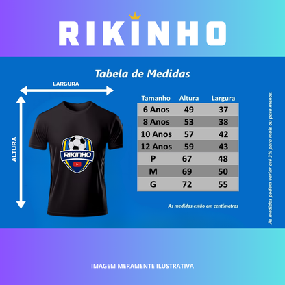 CAMISA PRETA EDIÇÃO DE ANIVERSÁRIO RIKINHO FC