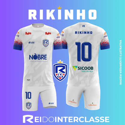 CAMISA E SHORT BRANCO RIKINHO F.C