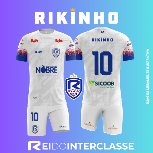 CAMISA E SHORT BRANCO RIKINHO F.C