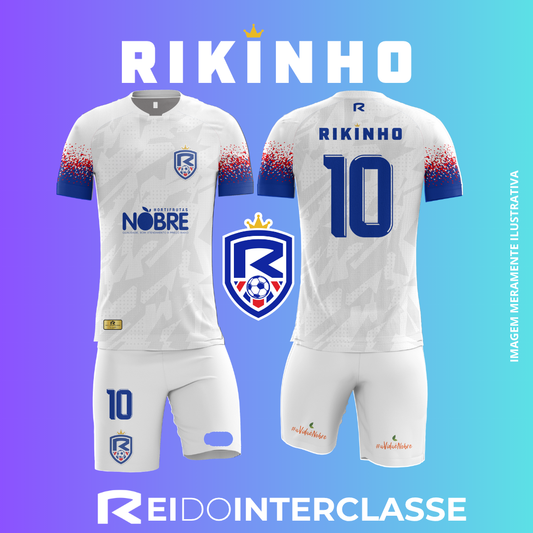 CAMISA E SHORT BRANCO RIKINHO F.C